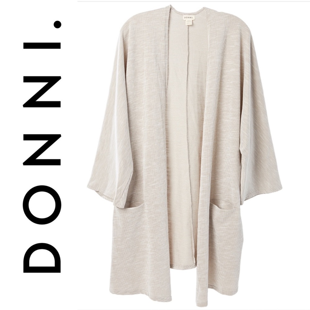 🆕 Ribbed Sweater Open Coat Cardigan DONNI